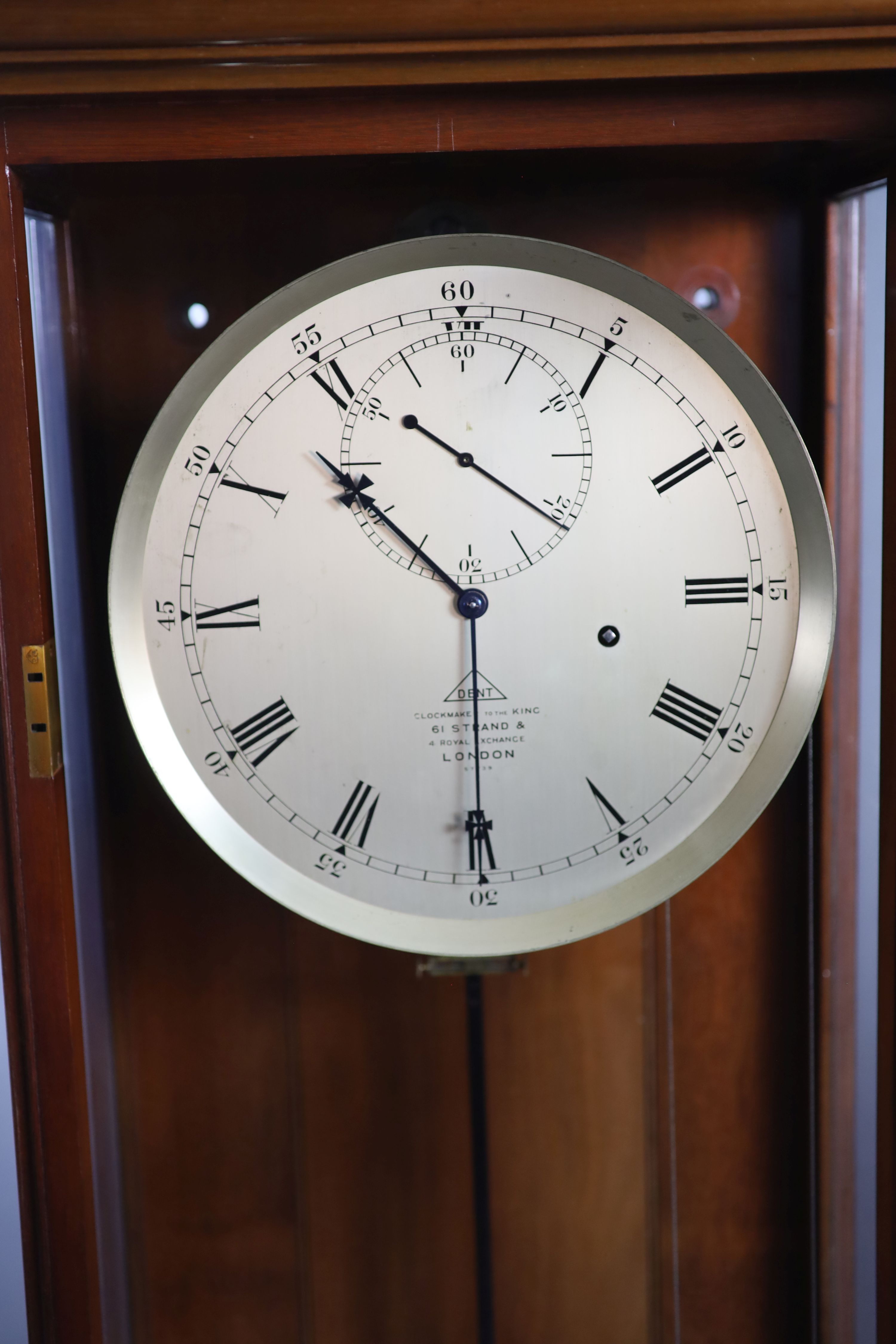 A Victorian mahogany cased regulator, height 60in.